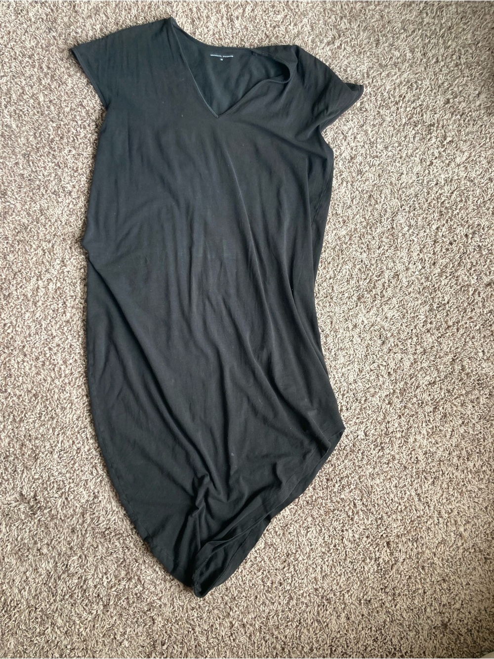 Universal Standard Black Asymmetrical V-Neck Dress